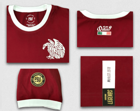 Retro Mexico Jersey Homenaje WC 1970 Vino Eagle - Best Buy Soccer